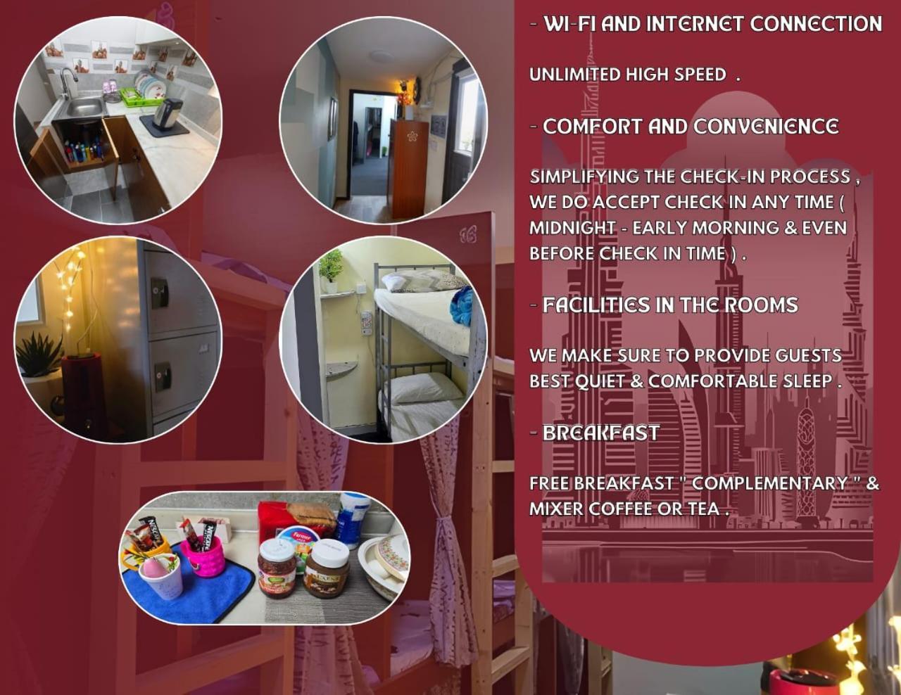 Alharaki Capsule Bed & Breakfast Дубай Екстериор снимка